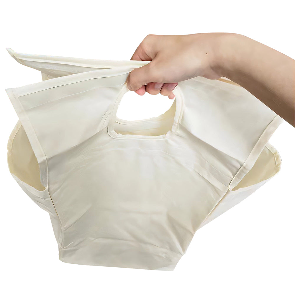 100L Bamboo Freestanding Laundry Hamper With Wheels, Storage Shelf and 2 Sliding Bag