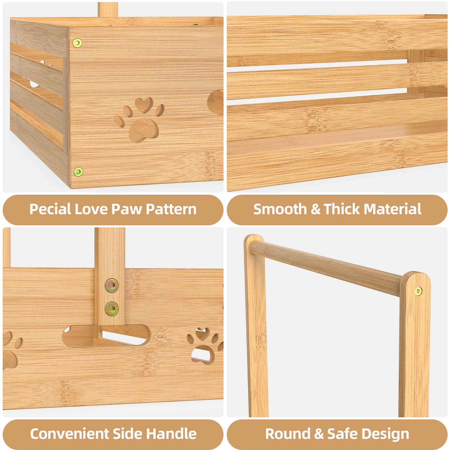 Bamboo Pets Clothes Rack with Storage Box