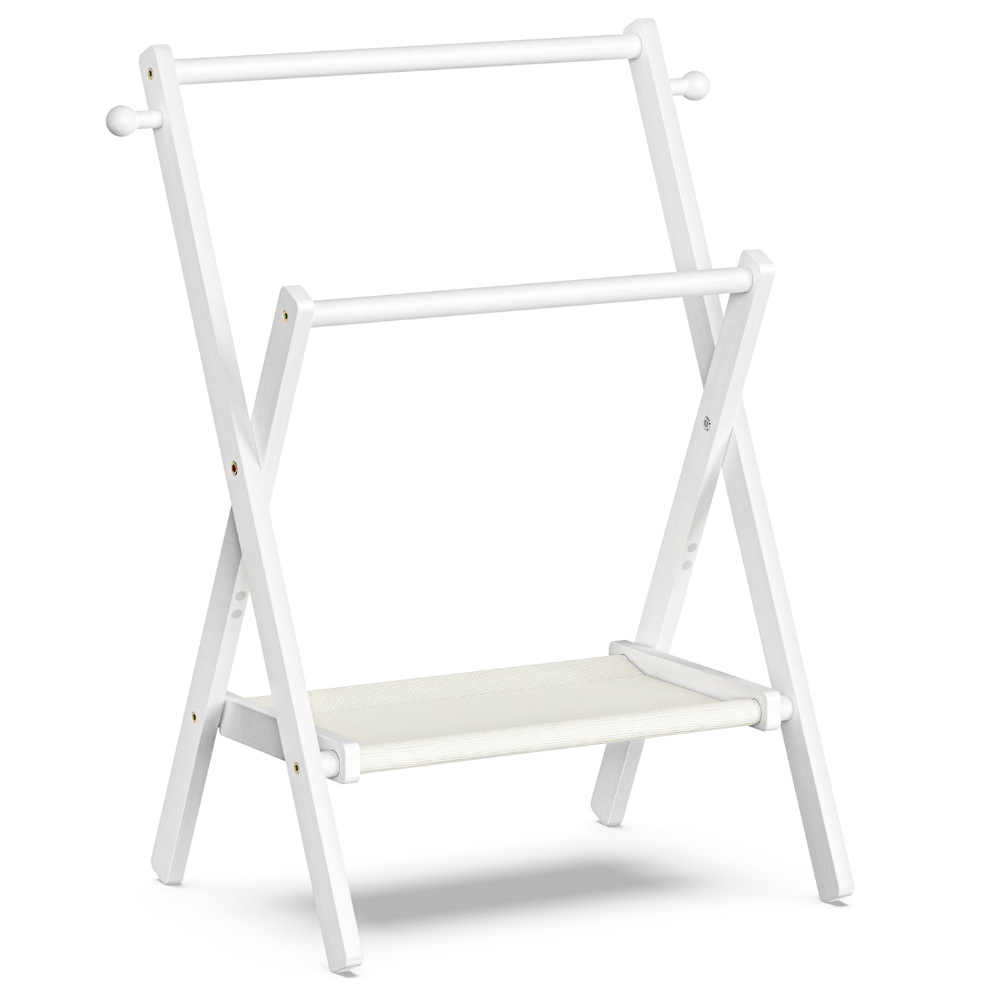 Baby & Pet Clothes Rack with Storage Shelf (White)