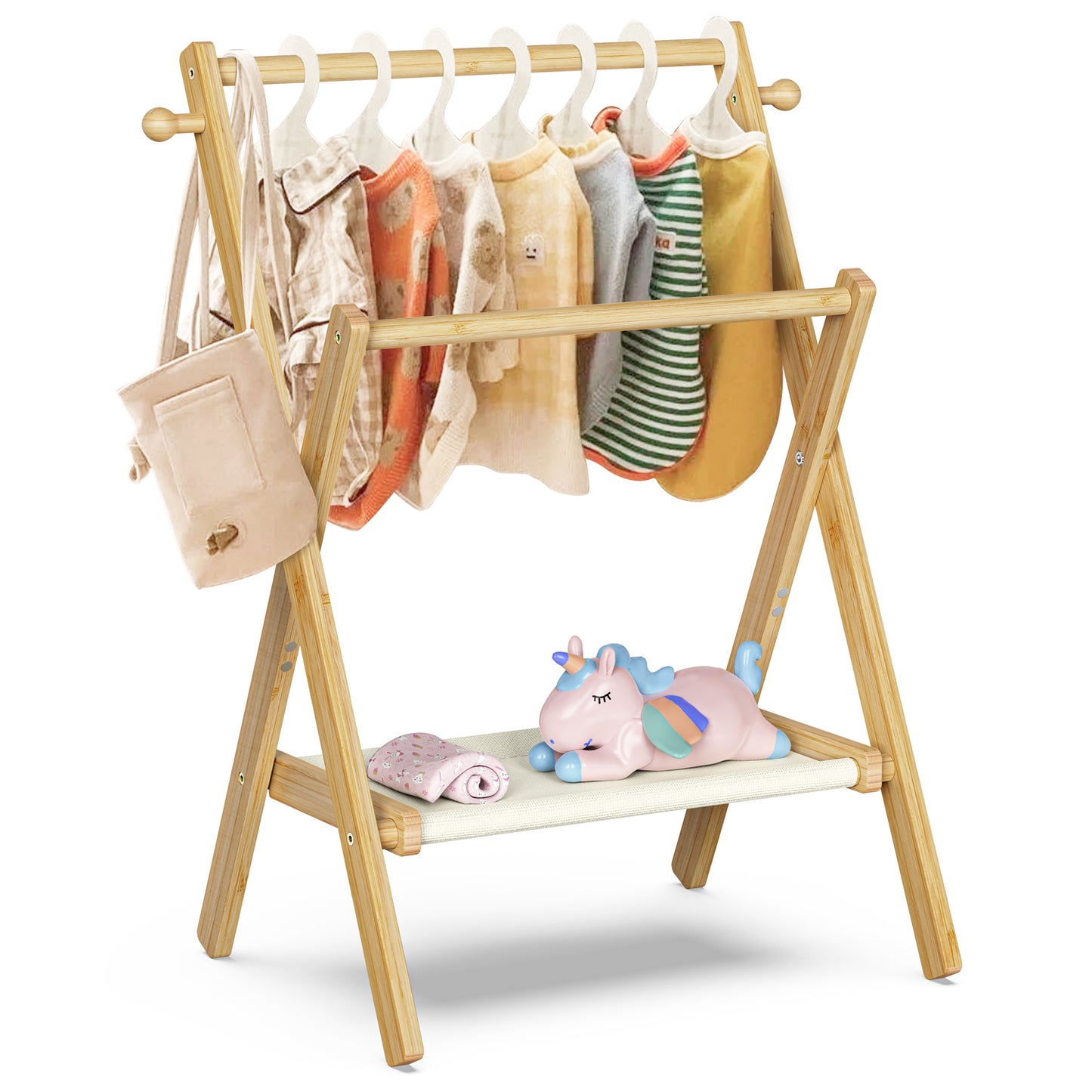 Baby & Pet Clothes Rack with Storage Shelf